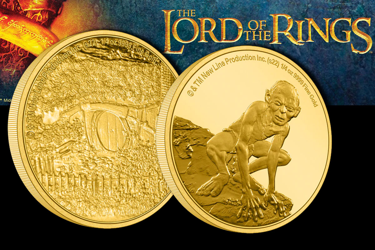 Lord of the Rings Gollum und The Shire Gold Proof: Jetzt hier!