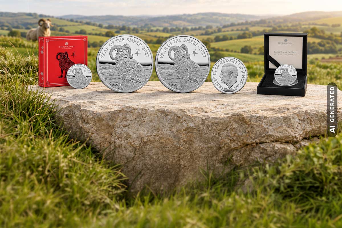 Lunar UK Sheep 2027 Silber Proof: Brandneu von der Royal Mint!