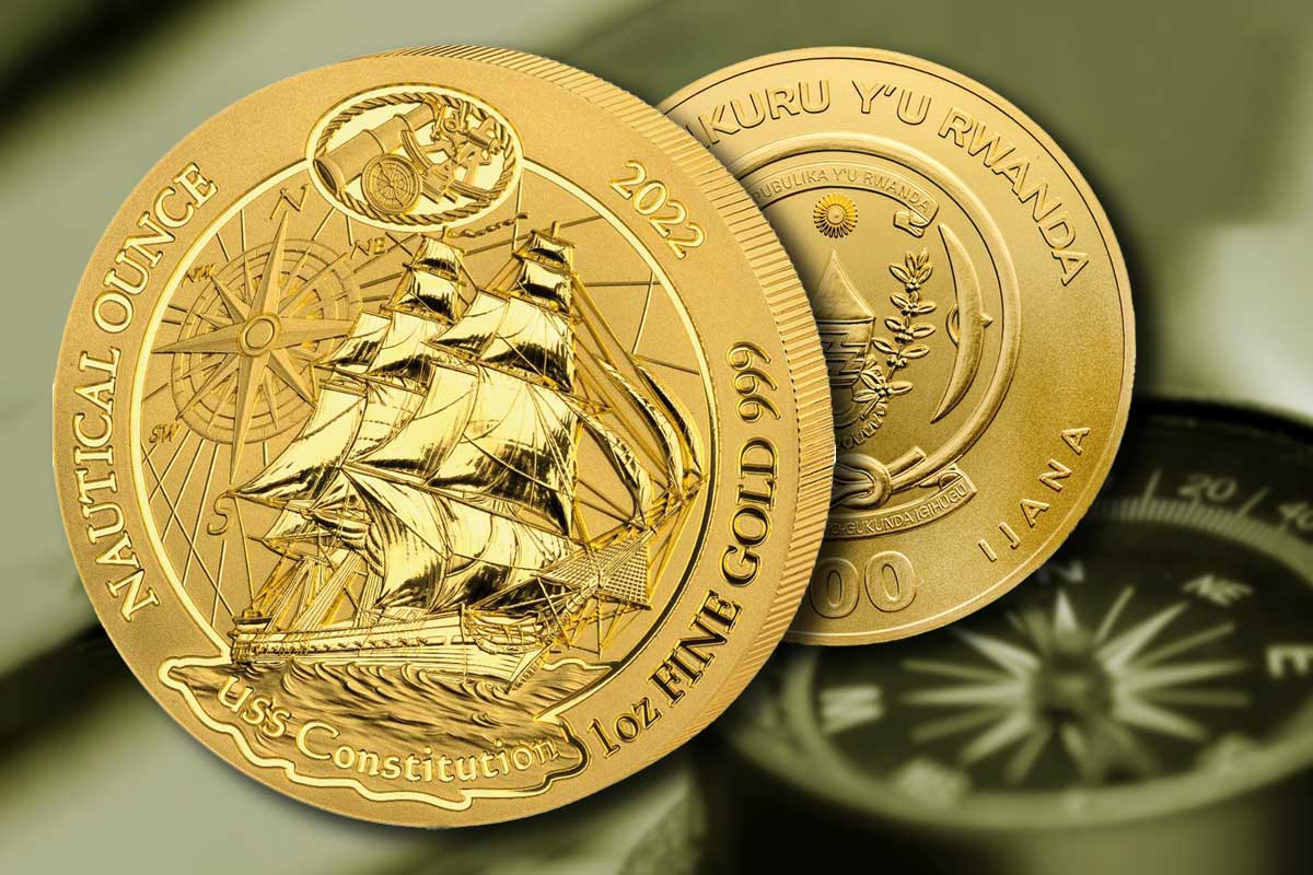 Neues Motiv Nautical Ounce Gold 2022: “USS Constitution“