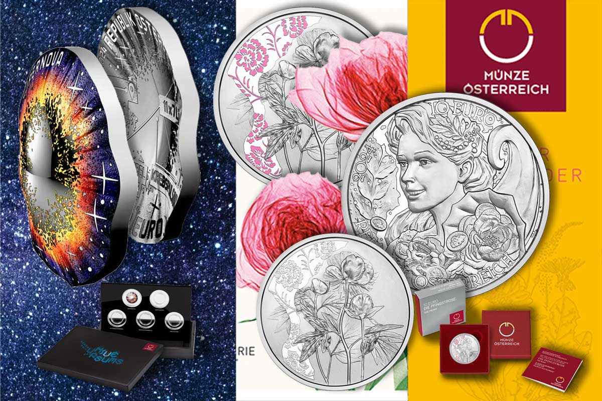 Pfingstrose und Supernova Silber – zwei spannende Neuausgaben der Münze Österreich!