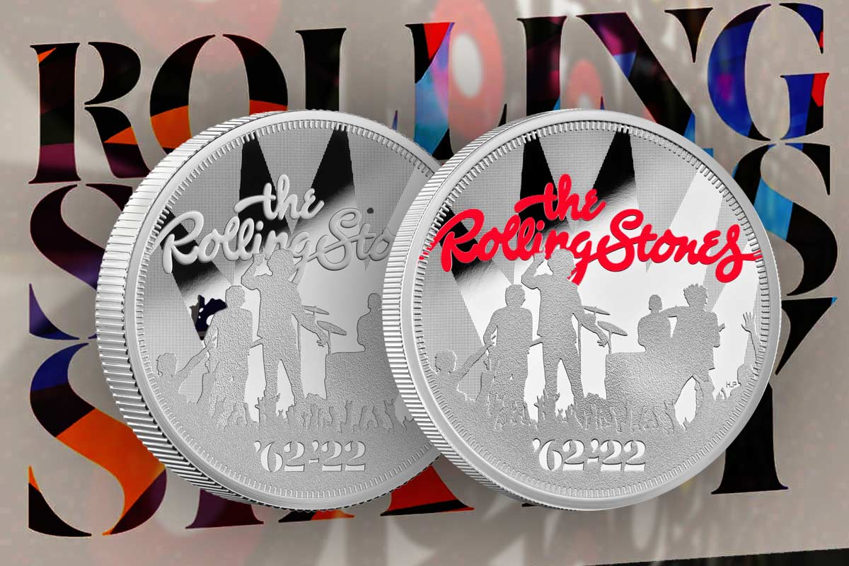 Music Legends 2022 – Royal Mint prägt die Rolling Stones jetzt in Silber!
