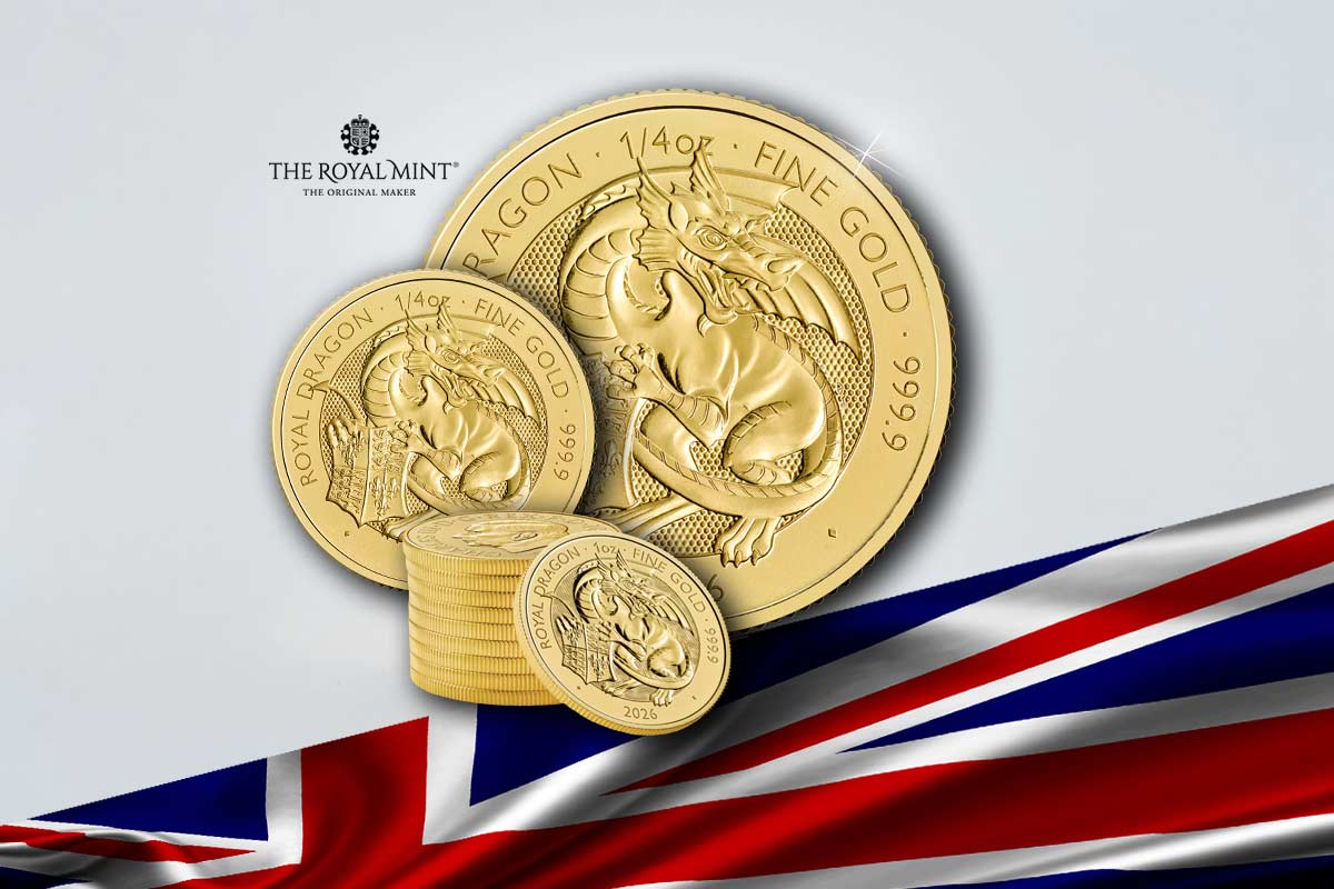 Neu aus UK: The Royal Tudor Beasts Gold – Royal Dragon in Bullion