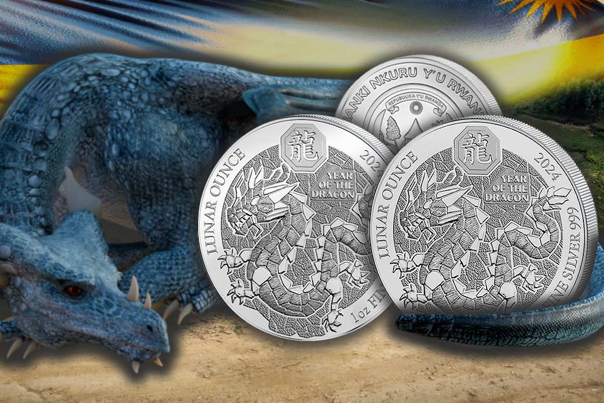 Ruanda Lunar Silber - Jetzt das neue Motiv im Vorverkauf- Drache 2024!