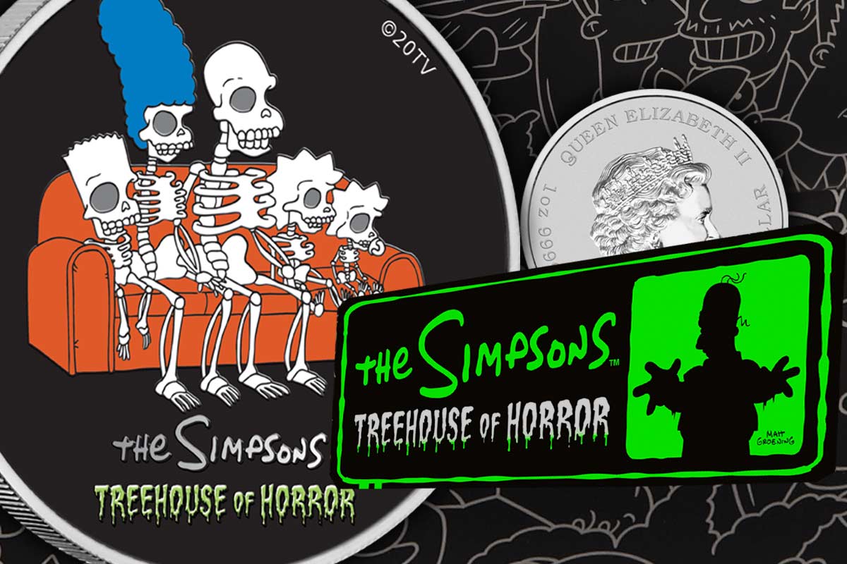 The Simpsons Silber: Halloween-Münze Treehouse of Horror 2022: Hier gruseln!