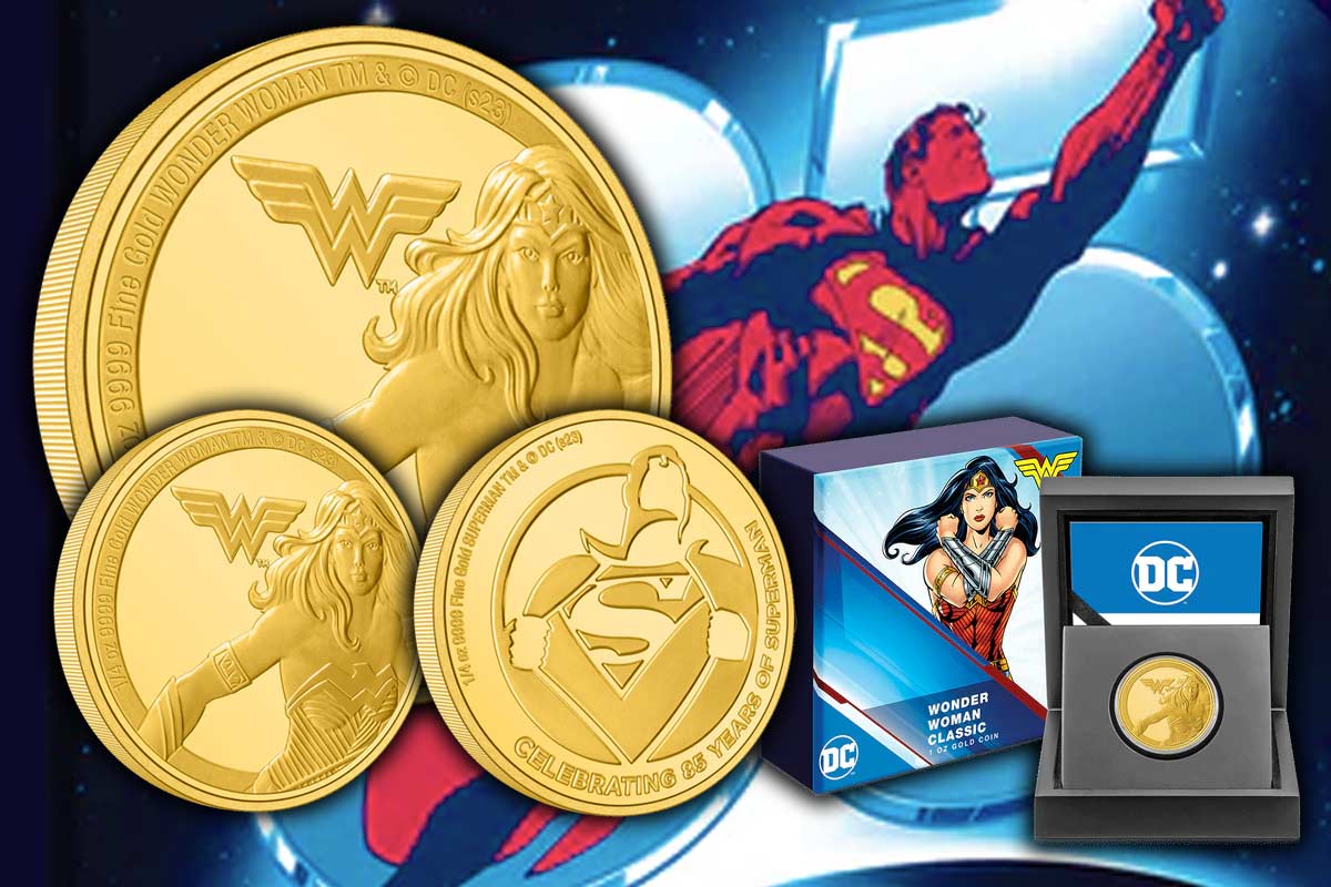 Neu - Wonder Woman und Superman-Jubiläumsausgabe der DC-Comics jetzt in Gold!