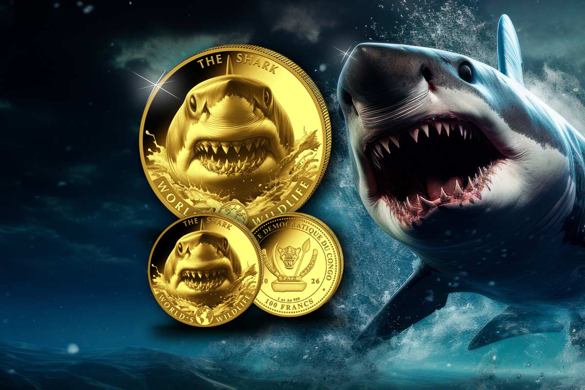 World’s Wildlife Kongo Gold: Neues Motiv The Shark 2026!