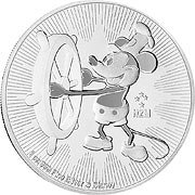 Steamboat Willie Silbermünze