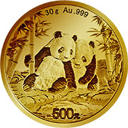 Großer Panda aus China in Gold
