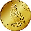 Heimische Vögel in Gold