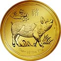 Lunar Serie II Schwein in Gold
