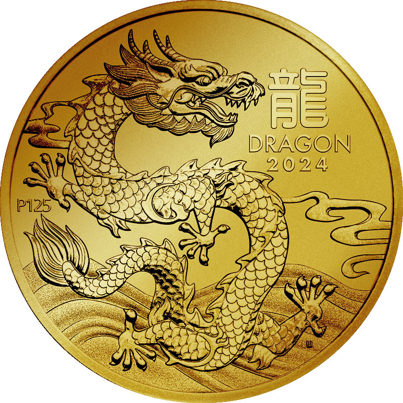 Lunar Serie III Gold Drache