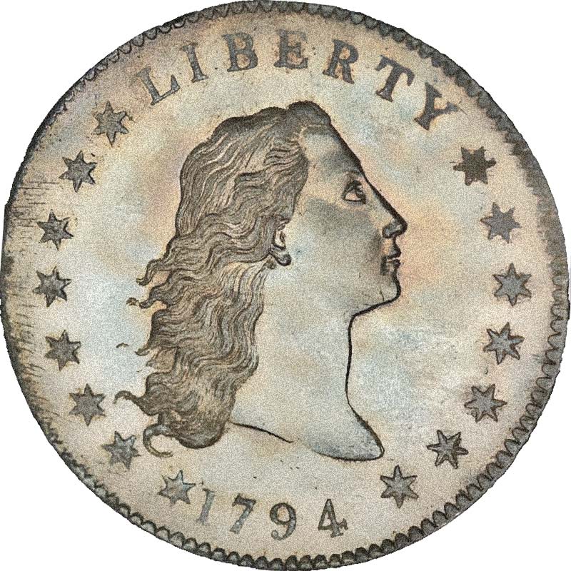 1794 Liberty Dollar Flowing Hair Silbermünze