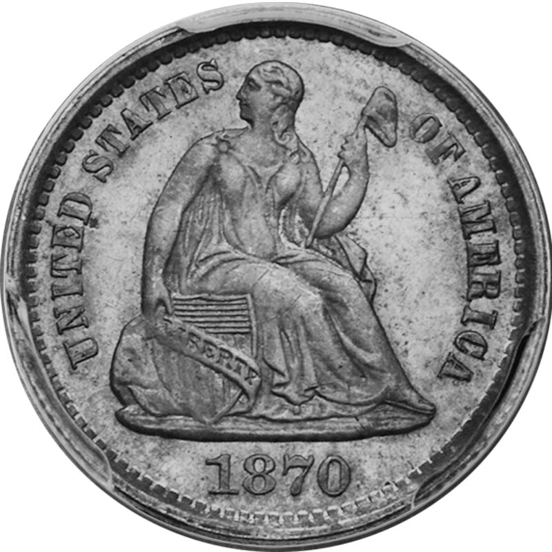 Seated Liberty Half Dime 1870-S
