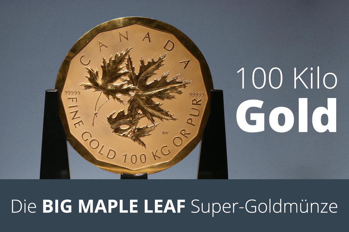 Big Maple Leaf Legendäre 100 kg Goldmünze!