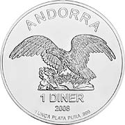 Andorra Eagle Silbermünze