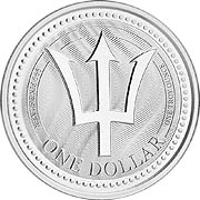 Barbados Trident Silbermünze
