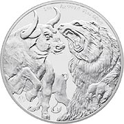 Bull and Bear Silbermünzen