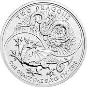 Two Dragons Silbermünze