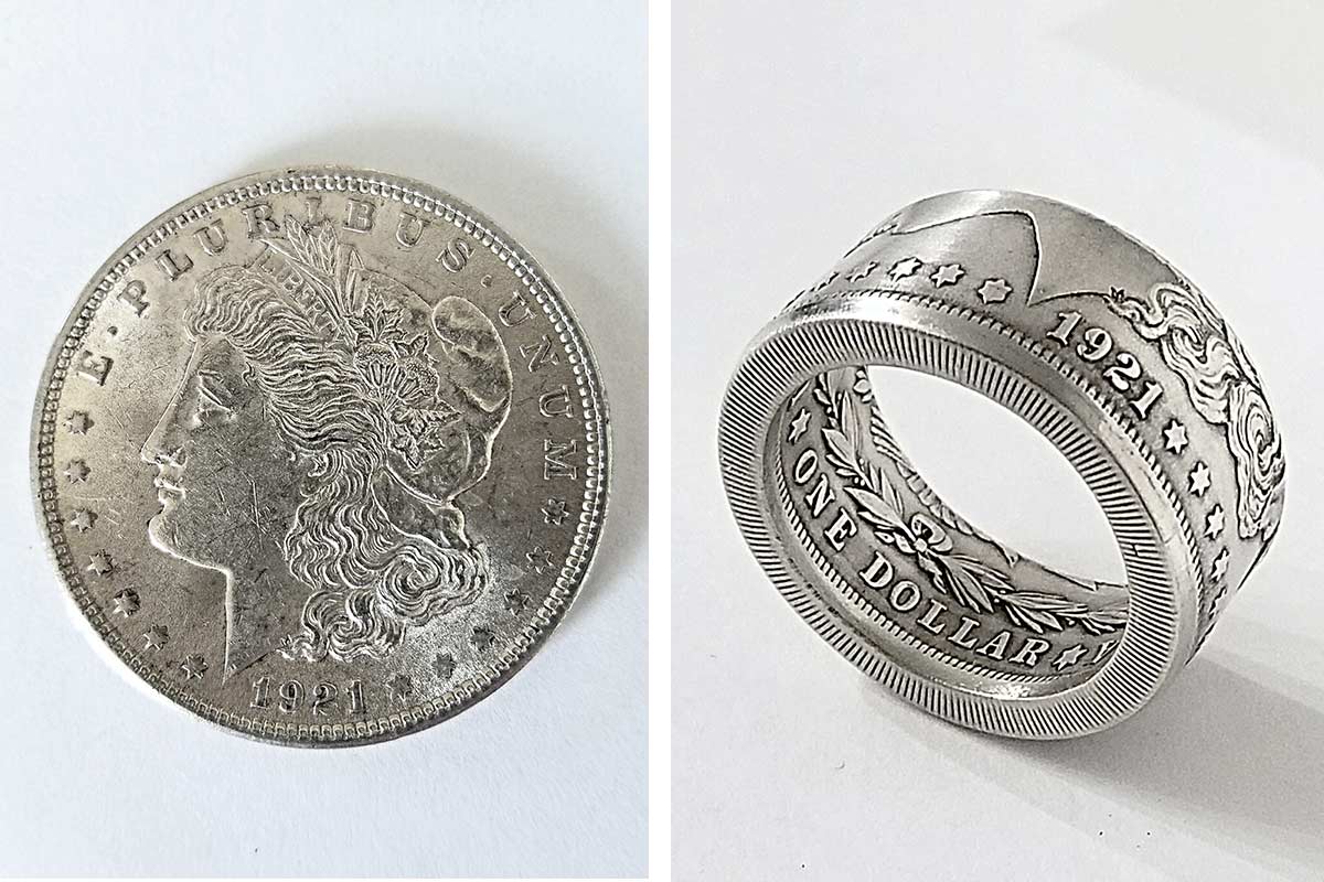 Münzring Morgan Dollar