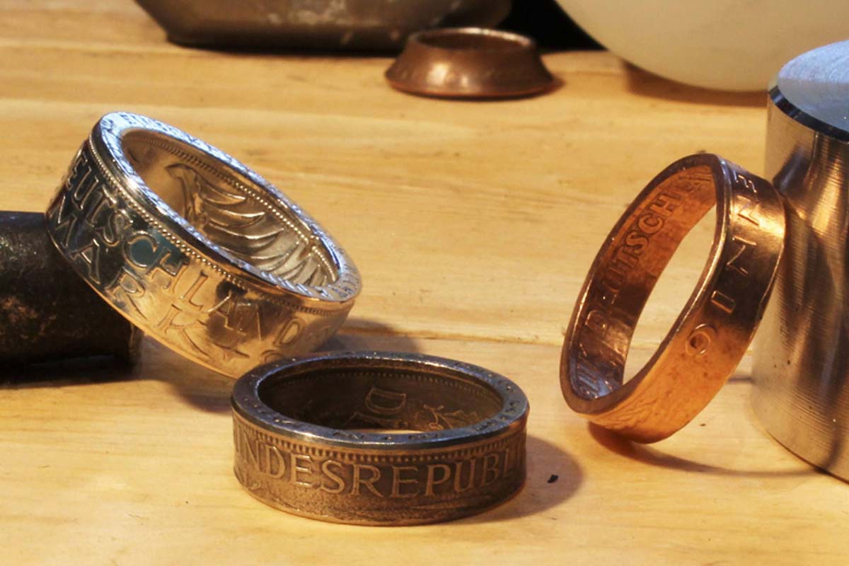 Münzringe aus D-Mark Münzen