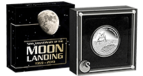 Moon Landing 2019 Silbermünze Verpackung Box