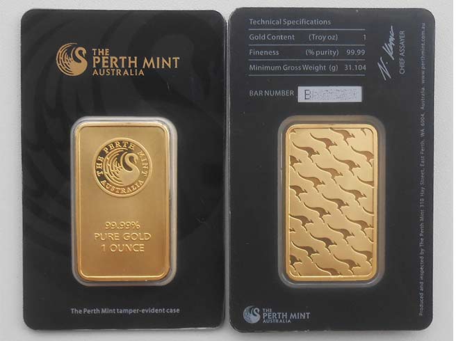 Fälschung 1 oz Perth Mint Goldbarren Fake