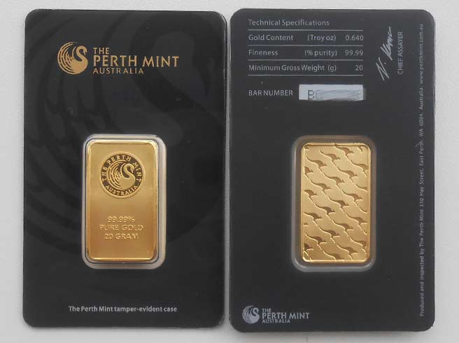 Perth MInt Fakegoldbarren Fälschung 20 g