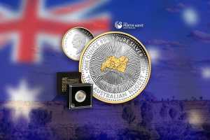 Australian Nugget Silber: 40 Jahre Jubiläumsmünze in Proof mit Teilvergoldung!