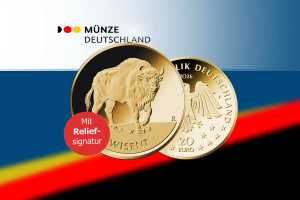 Rückkehr der Wildtiere Gold: Neues Motiv Wisent 2026 hier anschauen!