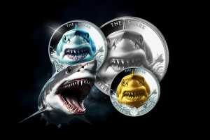 World’s Wildlife Kongo Silber – Shark 2026 in Bullion, Colour und Gilded!