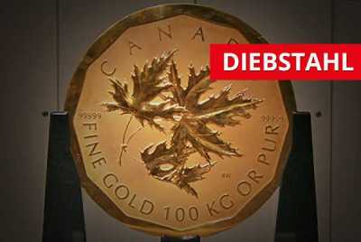 Diebstahl 100 kg Goldmünze Maple Leaf