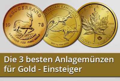 Die 3 besten Anlagemünzen für Gold-Einsteiger