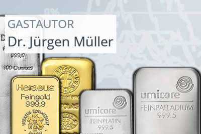 Entwicklung der Aufgelder bei den Edelmetallen