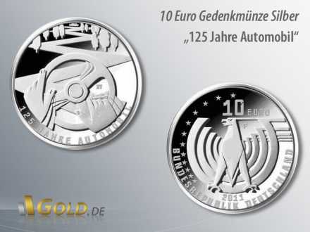 2. Motiv 2011: 125 Jahre Automobil, 10 Euro Gedenkmünze Silber