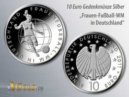3. Motiv 2011: Frauenfußball-WM in Deutschland, Silbergedenkmünze 10 Euro