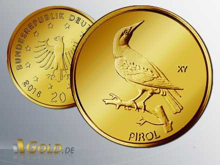 Heimische Vögel 20 Euro Goldmünze 1/8 oz 2017 Pirol
