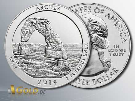 America the Beautiful 2014, 23. Utah - Arches National Park (Silber, 5 oz)
