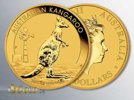 Australian Kangaroo, 1 oz Gold, von 2012