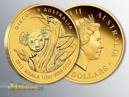 Discover Australia Gold-Münze 2013, Koala, 1/2 oz PP