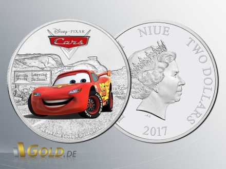 Disney Pixar Cars - Lightning McQueen 1oz Silbermünze