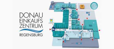Lageplan des Ladengeschäfts im Donau Einkaufszentrum Regensburg