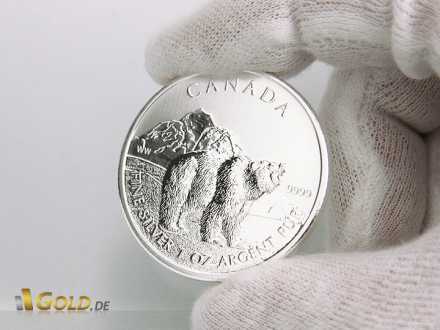 Grizzly Silber, 2. Motiv der Canadian Wildlife Serie