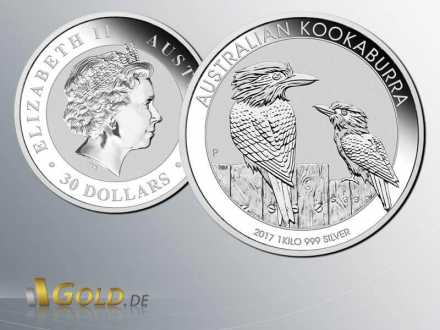 Australian Kookaburra 2016 1 kg Silbermünze