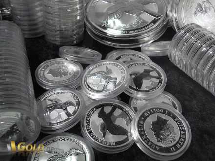 Kookaburra Silver, einzelne Münzen und Münzrollen
