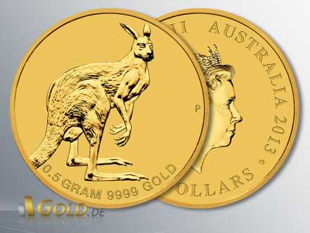 Mini Roo Gold-Münze 2013, 0,5 g Gold