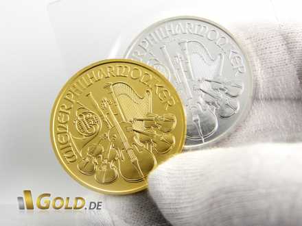 Wiener Philharmoniker Münze in Gold und Silber