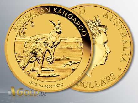 Motivseite des Australian Kangaroo von 2013, 1 oz