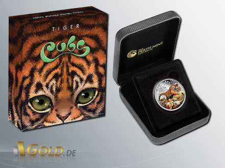 The Cubs - Tiger 2016 1/2oz Silber Colored Proof Shipper