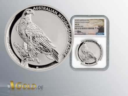 Wedge Tailed Eagle 2016 1oz Silbermünze im NGC Blister mit Unterschrift