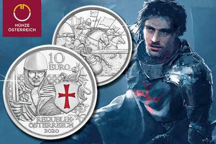 10 Euro Österreich Gedenkmünze „Tapferkeit“ - Mit Kettenhemd und Schwert